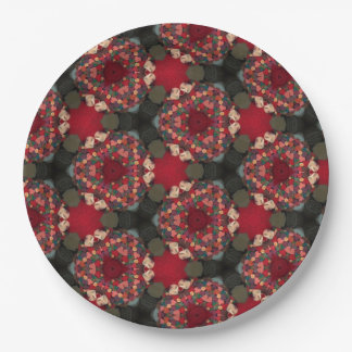 Assiettes En Carton Poinsettia Trifecta Abstract Design ll