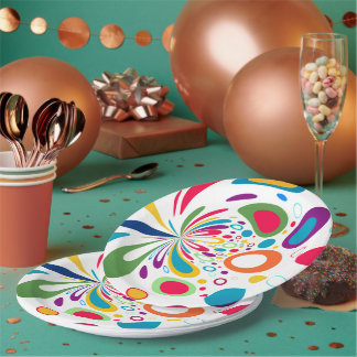 Assiettes En Carton Point moderne Circle lumineux