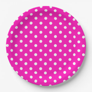 Assiettes En Carton Points Polka