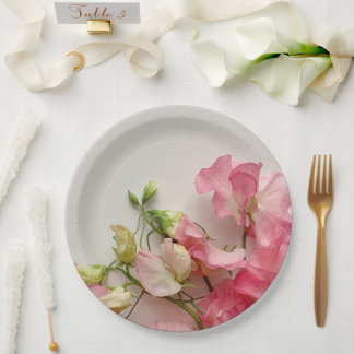 Assiettes En Carton Pois doux rose frais