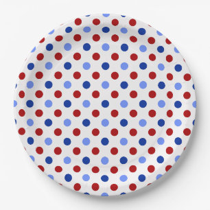 Assiettes En Carton Pois patriotique