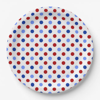 Assiettes En Carton Pois patriotique