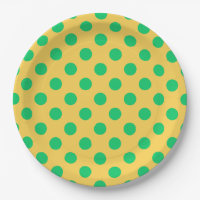 Pois verts sur jaune