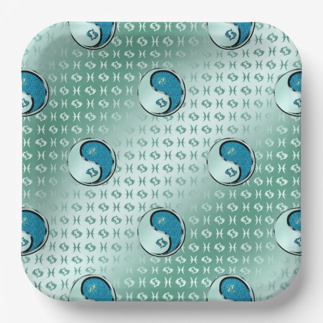 Assiettes En Carton Poissons (Recto)