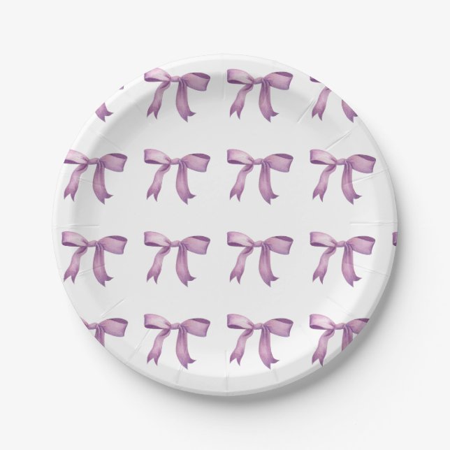 Assiettes En Carton Poitrine pourpre preppy (Devant)
