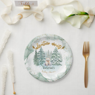 Assiettes En Carton Polar Bear Adventure Attend le Baby shower