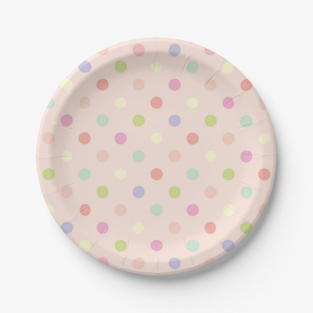 Assiettes En Carton Polka dot (Devant)