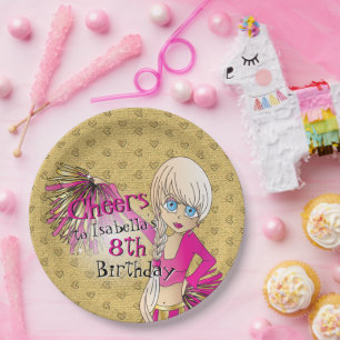 Assiettes En Carton Pom-pom girl