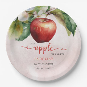 Assiettes En Carton Pomme de notre Baby shower de fille chute de l'oei