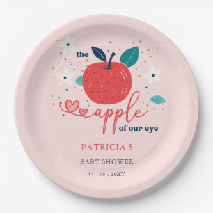 Assiettes En Carton Pomme de notre Baby shower de fille chute de l'oei
