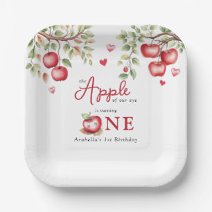 Assiettes En Carton Pomme Douce De Notre Oeil   Anniversaire 1 an