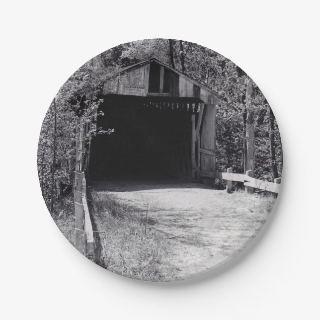 Assiettes En Carton Pont couvert (Devant)
