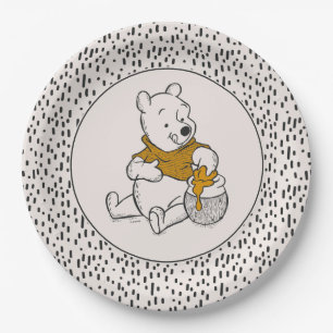 Assiettes En Carton Pooh, Eeyore & Tigger Baby shower Lune et étoile