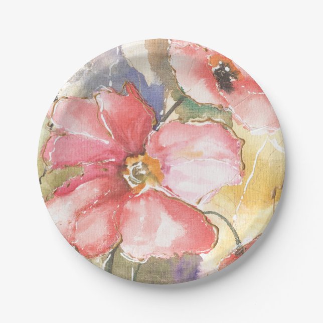 Assiettes En Carton Poppies douces I (Devant)