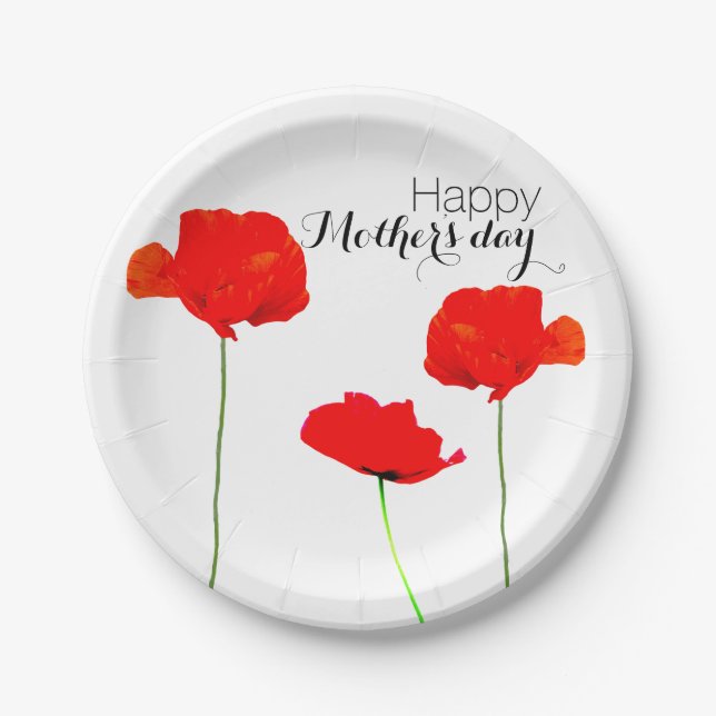 Assiettes En Carton POPPY Collection 05 Fête des mères Plaques en papi (Devant)