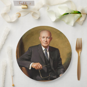 Assiettes En Carton Portrait de la République du président Dwight D. E