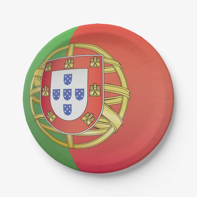 Assiettes En Carton Portugal Crest (Devant)