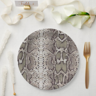 Assiettes En Carton Poster de animal de peau de serpent