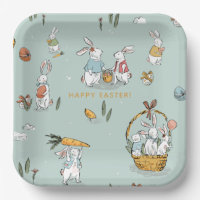 Poubelles de Pâques Motif Oeuf et carottes Chasse 