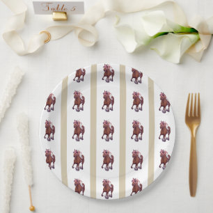 Assiettes En Carton Poulain Pur-Sang Champion Seabiscuit Bats War Admi