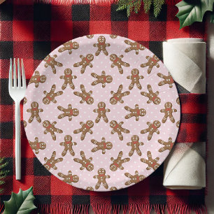 Assiettes En Carton Poulet d'épices rose Polka