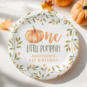 Assiettes En Carton Premier anniversaire d'un bébé petit Citrouille