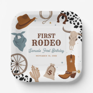 Assiettes En Carton Premier Rodéo Western Wild West Boy Premier annive