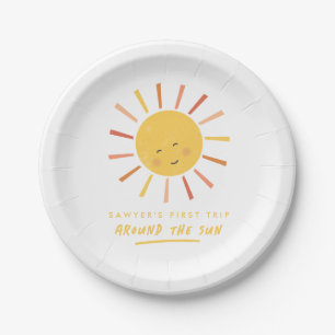 Assiettes En Carton Premier Tour Autour du Soleil 1er Anniversaire