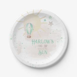 Assiettes En Carton Premier Voyage Autour Du Soleil Étoiles Premier An