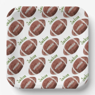 Assiettes En Carton Première année Football bas 1er anniversaire