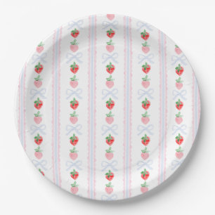 Assiettes En Carton Première aquarelle de Preppy Berry Birthday Strawb