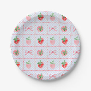 Assiettes En Carton Première aquarelle de Preppy Berry Birthday Strawb