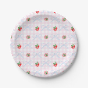 Assiettes En Carton Première aquarelle de Preppy Berry Birthday Strawb