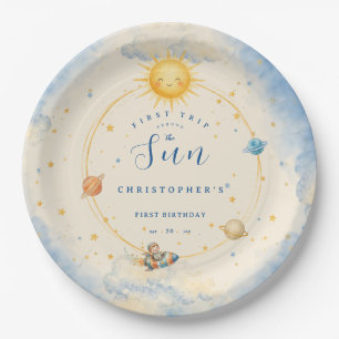 Assiettes En Carton Première Tour Autour du Soleil Première Fête d'Ann