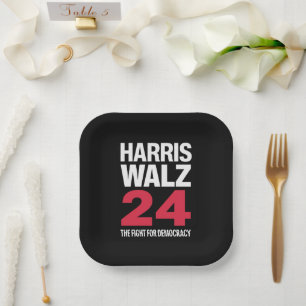 Assiettes En Carton Président Elect Kamala Harris & Tim Walz 2024