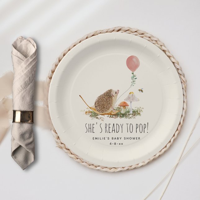 Assiettes En Carton Prêt à pop champignons Hérisson Classe de filles d (Créateur téléchargé)