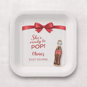 Assiettes En Carton Prête à éclater Fête de Bébé autour des sodas