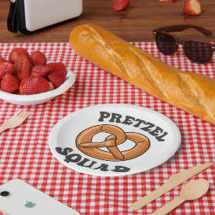 Assiettes En Carton Pretzel Squad Funny Oktoberfest Pretzel Lover Germ