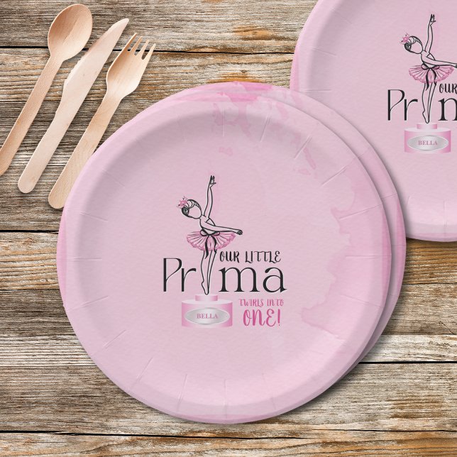 Assiettes En Carton Prima Ballerina Birthday Plate (Créateur téléchargé)