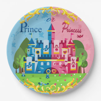 Assiettes En Carton Prince ou Princesse Sexe Révéler Plaques 9"