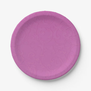 Assiettes En Carton Princess Berry Pink Fairy Tale Mariage damassé