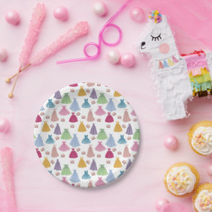 Assiettes En Carton Princess Dresses Fairytale Little Girl Motif
