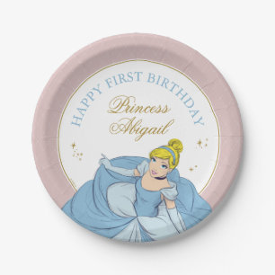 Assiettes En Carton Princesse Cendrillon   Aquarelle Anniversaire