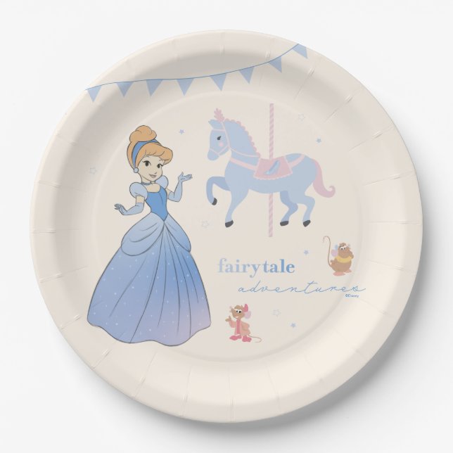 Assiettes En Carton Princesse Cendrillon | Fairytale Adventures (Devant)