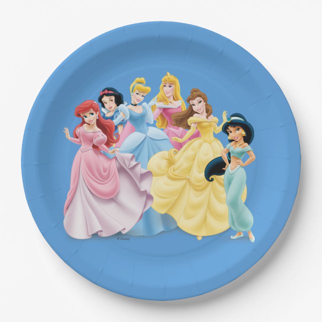 Assiettes En Carton Princesse Disney | habillé pour impressionner (Devant)