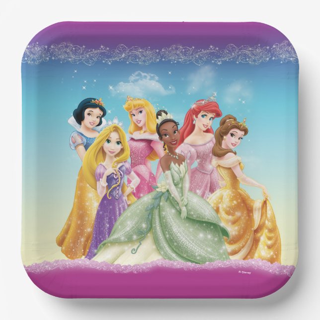 Assiettes En Carton Princesse Disney | Tiana Feature Center (Recto)