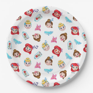 Assiettes En Carton Princesse Emoji Motif