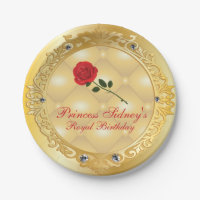 Princesse Party d'or et de rose rouge
