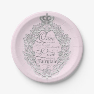 Assiettes En Carton Princesse vintage Crown Plates de mariage de conte