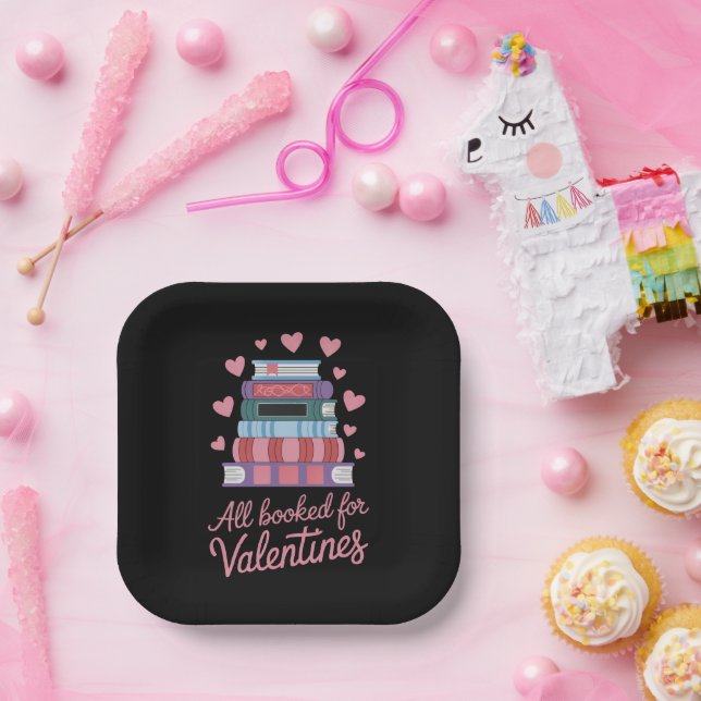 Assiettes En Carton Professeur de lecture tout réservé pour la Saint-V (Fête)